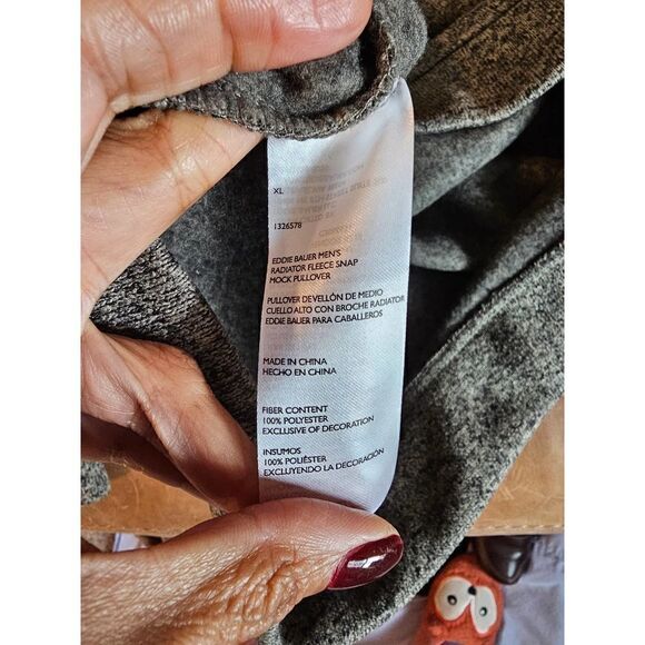 NWT - Eddie Bauer Radiator Top Zip Pullover Sweater Sweatshirt Size XL - Picture 7 of 7